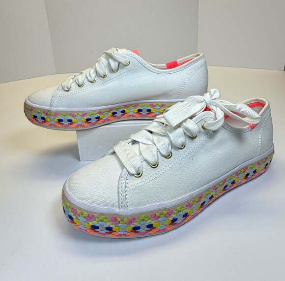 Keds Shoes - Keds Triple Kick Embroidered Foxing Platform Sneakers Women's Size 7.5
